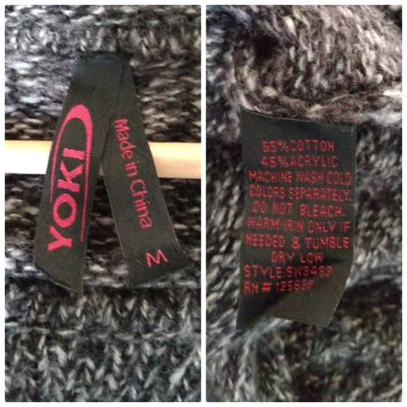 Yoki Badger Knit Sweater in Heather Grey-Size M - Picture 7 of 7